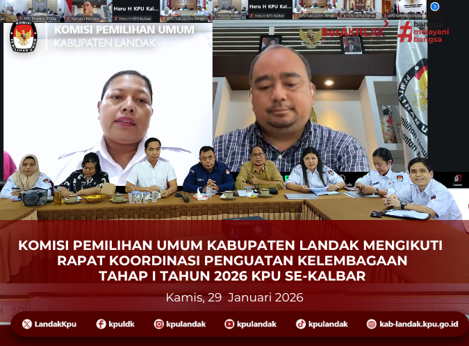 Rapat Koordinasi Penguatan Kelembagaan Tahun 2026 bagi KPU se-Kalimantan Barat